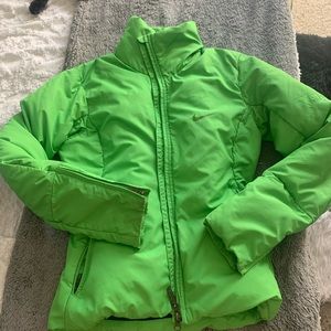 Nike green puffer/ski jacket